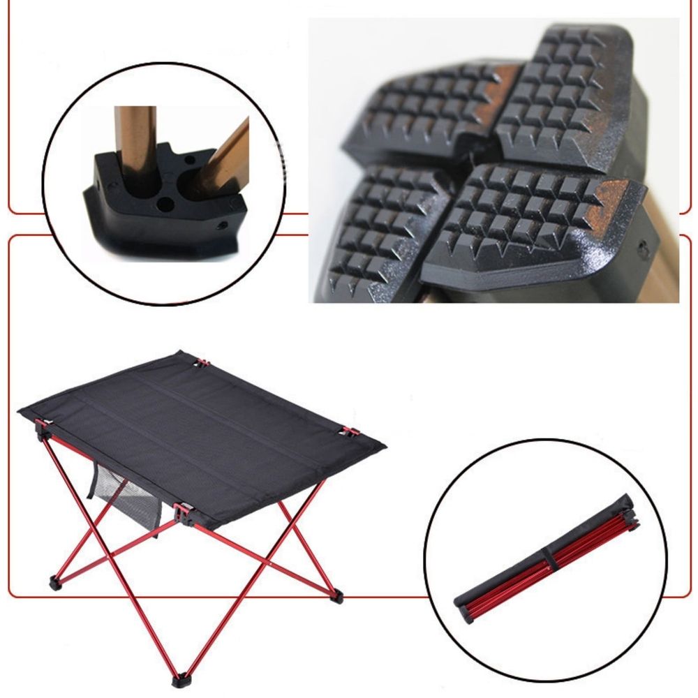 Ultralight Backpacking Table - Collapsible Camping Table with Storage Mesh for Camping Gear Accessories, Hiking, Mountaineering, Outdoor Travel