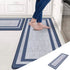Kitchen Mats, Cushioned Anti Fatigue Kitchen Mat for Floor, Non Slip Waterproof Kitchen Rug Set, 1/2 Inch Thick Comfort Anti Fatigue Mat for Kitchen Sink Office Laundry, Blue