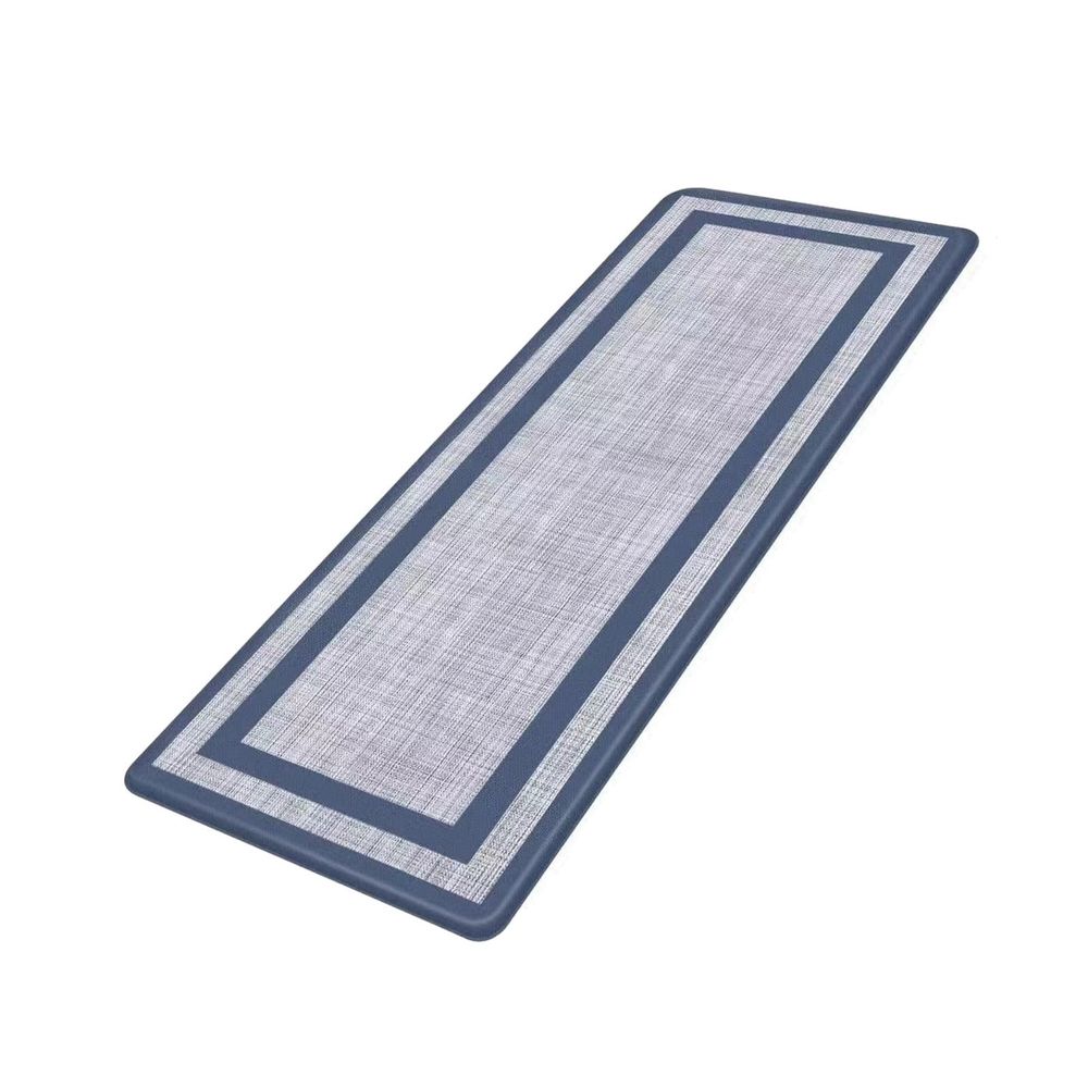 Kitchen Mats, Cushioned Anti Fatigue Kitchen Mat for Floor, Non Slip Waterproof Kitchen Rug Set, 1/2 Inch Thick Comfort Anti Fatigue Mat for Kitchen Sink Office Laundry, Blue