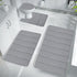 Bathroom Rug Sets 4 Piece, Non Slip Memory Foam Bathroom Rugs, Machine Wash Bathroom Mat Set, Water Absorbent Bath Rug For Tub, Toilet And Floor