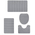 Bathroom Rug Sets 4 Piece, Non Slip Memory Foam Bathroom Rugs, Machine Wash Bathroom Mat Set, Water Absorbent Bath Rug For Tub, Toilet And Floor