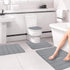 Bathroom Rug Sets 4 Piece, Non Slip Memory Foam Bathroom Rugs, Machine Wash Bathroom Mat Set, Water Absorbent Bath Rug For Tub, Toilet And Floor