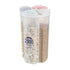 Airtight Cereal Dispenser Storage Containers, Flip-Top Lid BPA Free, Transparent Plastic Containers For Cereal, Rice, Snack, Dry Dried Food and Pantry Organization 2 Spaces