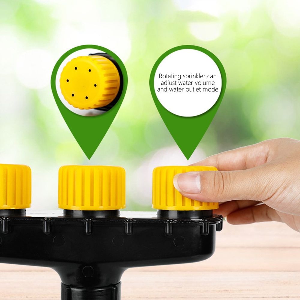 Garden Porous Sprayer Atomizer Nozzles Sprinkler, Adjustable Water Spray Range Multi-head Water Sprayer, Sprinklers with 3 Nozzles Sprayer Pump, for Outdoor Lawn Yard Plant, Vegetables Flower