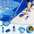 Fine Mesh Pool Skimmer Net & Pool Brush Head, Pool Net Skimmer with Sturdy Frame & Professional Pool Brushes for Cleaning Pool Walls, Durable Fine Pool Nets for Cleaning & Pool Brush Kit