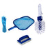 Fine Mesh Pool Skimmer Net & Pool Brush Head, Pool Net Skimmer with Sturdy Frame & Professional Pool Brushes for Cleaning Pool Walls, Durable Fine Pool Nets for Cleaning & Pool Brush Kit