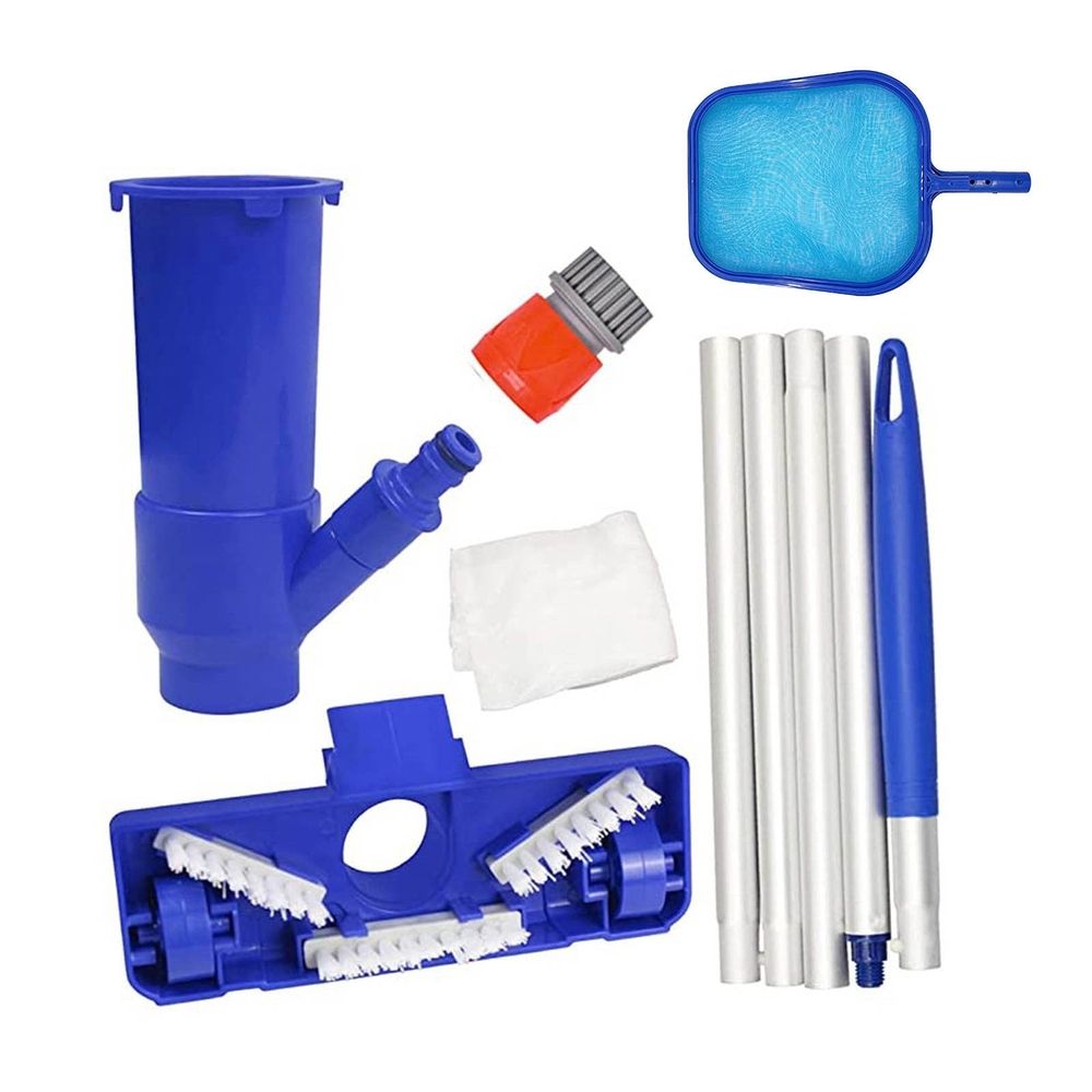 Handheld Pool Vacuum above Ground - Portable Swimming Pool Jet Cleaner, Pool Leaf Vacuum Cleaning Kit W/Brush with 5 Section Poles, Small Jet Vac Vacuum for Underwater, Spas, Ponds