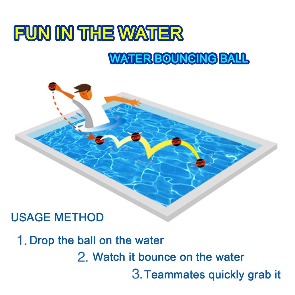 The Ultimate Skip Ball – Water Bouncing Ball Create Lasting Memories with Your Friends & Family at The Beach, Lake or Pool - Great for All Ages - Blue