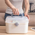 Medical Box, Box Double Layer with Handle Removable Tray Portable Large Capacity Emergency Kit Container Organizer Medicine Storage Box Organizer