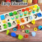 Wooden Number Puzzle for Boys or Girls - Montessori Toys for Boys or Girls Learning- Wooden Counting Blocks Sorting Toys Shape Block Educational Toys Preschool Activities Stacking Toy