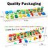 Wooden Number Puzzle for Boys or Girls - Montessori Toys for Boys or Girls Learning- Wooden Counting Blocks Sorting Toys Shape Block Educational Toys Preschool Activities Stacking Toy