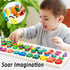 Wooden Number Puzzle for Boys or Girls - Montessori Toys for Boys or Girls Learning- Wooden Counting Blocks Sorting Toys Shape Block Educational Toys Preschool Activities Stacking Toy