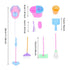 9 Pieces Miniature Dollhouse Cleaning Supplies, Mini Mop, Dustpan, Brush, Broom and Bucket Housework Tools, Doll House Accessories Pretend Play Decoration