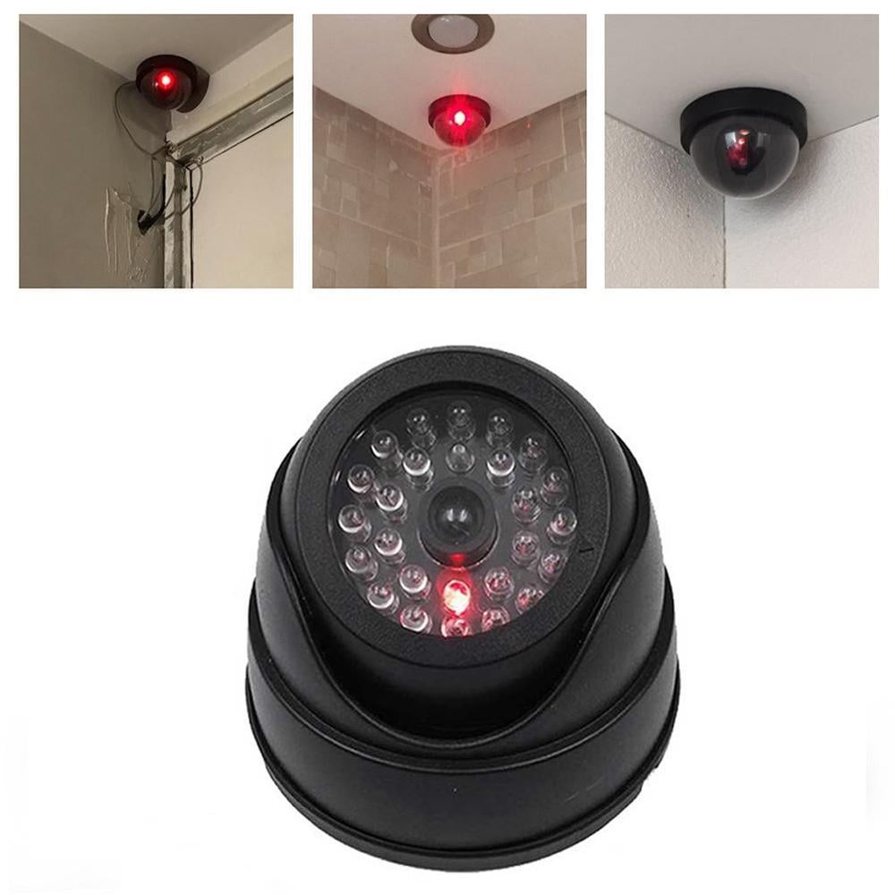 Dummy Fake Surveillance Security CCTV Dome Camera with Real Hot P2 E4S6 W0W3
