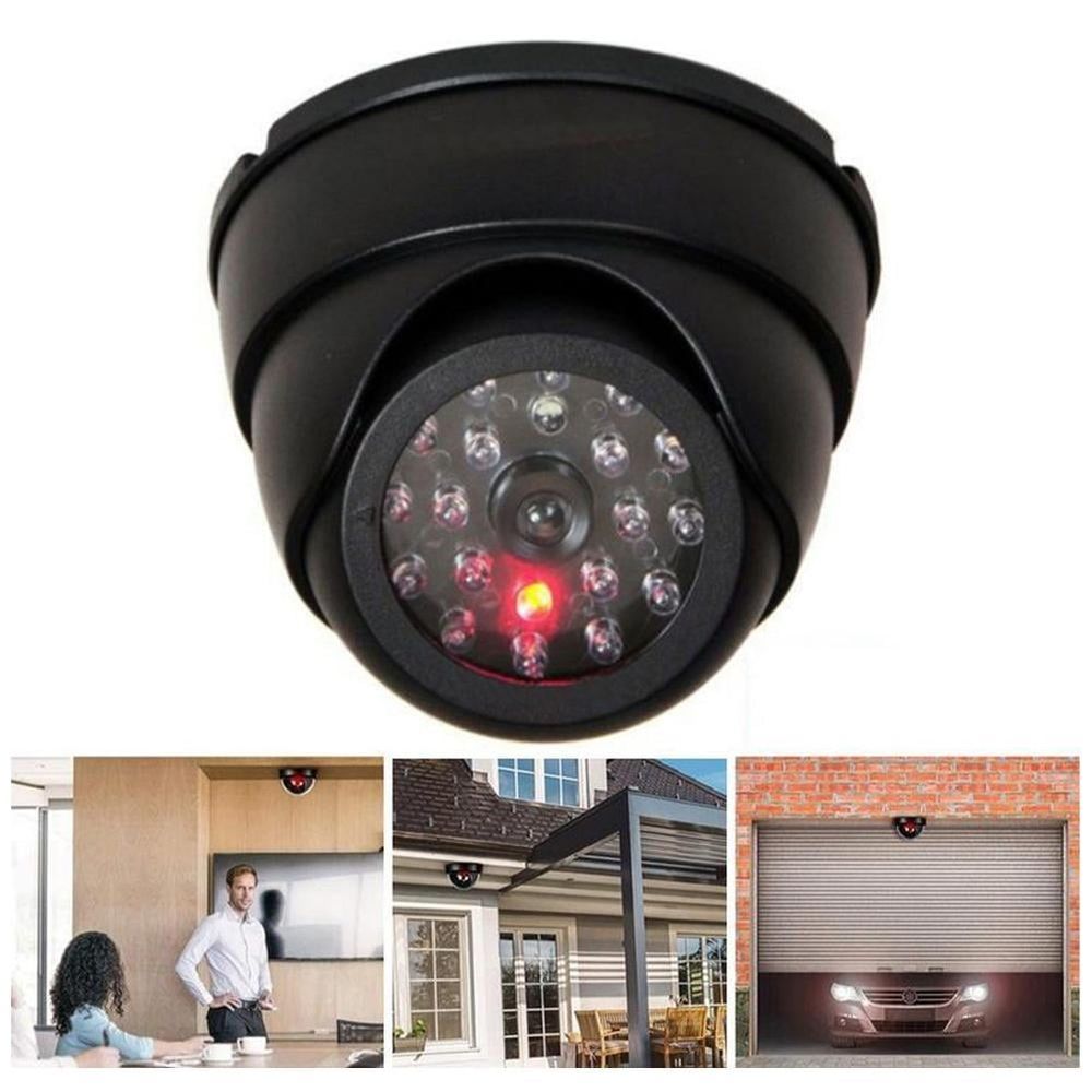 Dummy Fake Surveillance Security CCTV Dome Camera with Real Hot P2 E4S6 W0W3