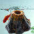Aquarium Volcano Shape& Air Bubble Stone Oxygen Pump Dec Ornament Tank Fish L8P7