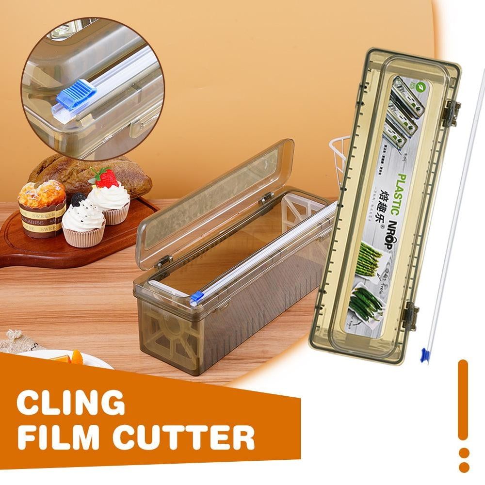 Ruifaya Cling Film Dispenser Holder Cutter Food Wrap Kitchen Wrap Food Foil Plastic
