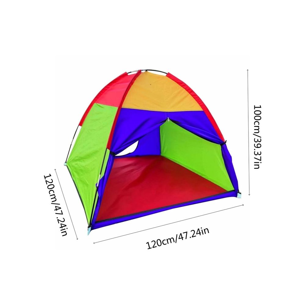Kids Play Tent, Kids Pop Up Tent, Camping Playground, Indoor/Outdoor Children Playhouse for Boys and Girls, Rainbow Color,47x47x39inch