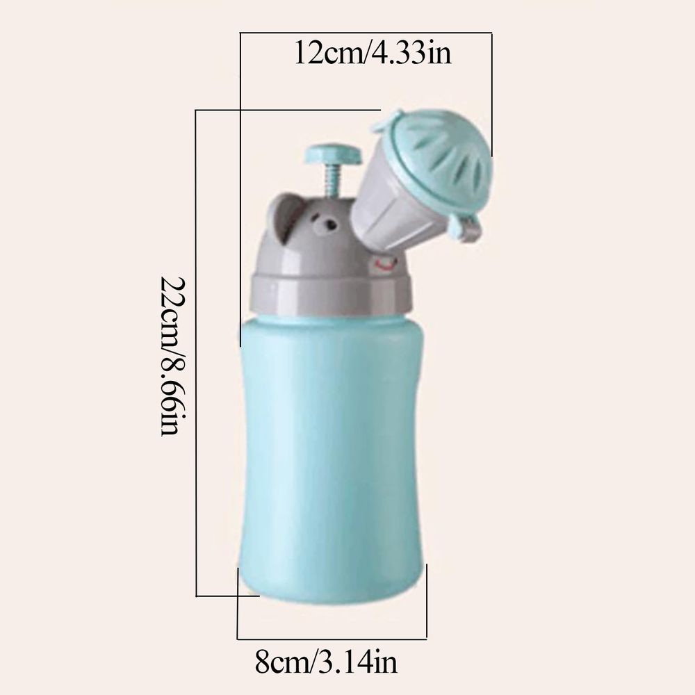 Kids Portable Travel Urinal 500ml for Toddler Boys Girls Pee Training Emergency Toilet Potty for Car Trip Outdoor Camping on the Road Park Beach Travel Essentials,Blue