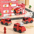 Fire Truck Toys for 1-6 Years Old Boys Toddlers, 5 in 1 Carrier Trucks Cars Toys for Toddler Boy Girl Birthday, Cars Friction Power Toys with Light Sound