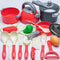 22Pcs Kids Play Kitchen Toys Set, Toddlers Pretend Cooking Playset Acccessories with Pots Pans, Utensils Cookware, Foods, Learning Gift for Kids Girls Boys