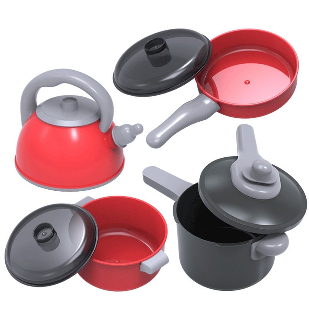 22Pcs Kids Play Kitchen Toys Set, Toddlers Pretend Cooking Playset Acccessories with Pots Pans, Utensils Cookware, Foods, Learning Gift for Kids Girls Boys
