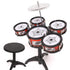 Toddlers Drum Set Kids Jazz Drum Kit Band Rock Drum for 3-5 Years Old Birthday Xmas Gift, Early Learning Musical Toy Set with Easy Assembly
