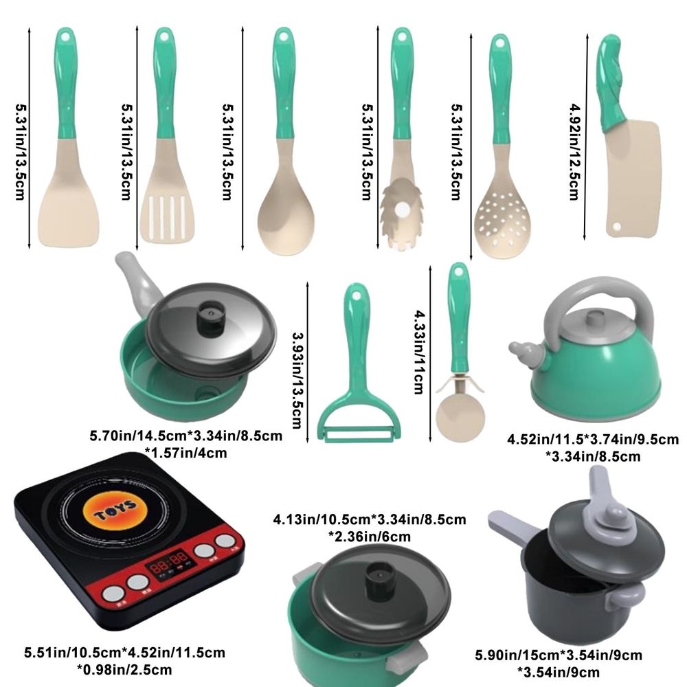 28Pcs Kids Kitchen Toy Accessories, Toddler Pretend Cooking Playset with Play Pots and Pans, Utensils Cookware Toys, Play Food Set, Learning Gift for Girls Boys