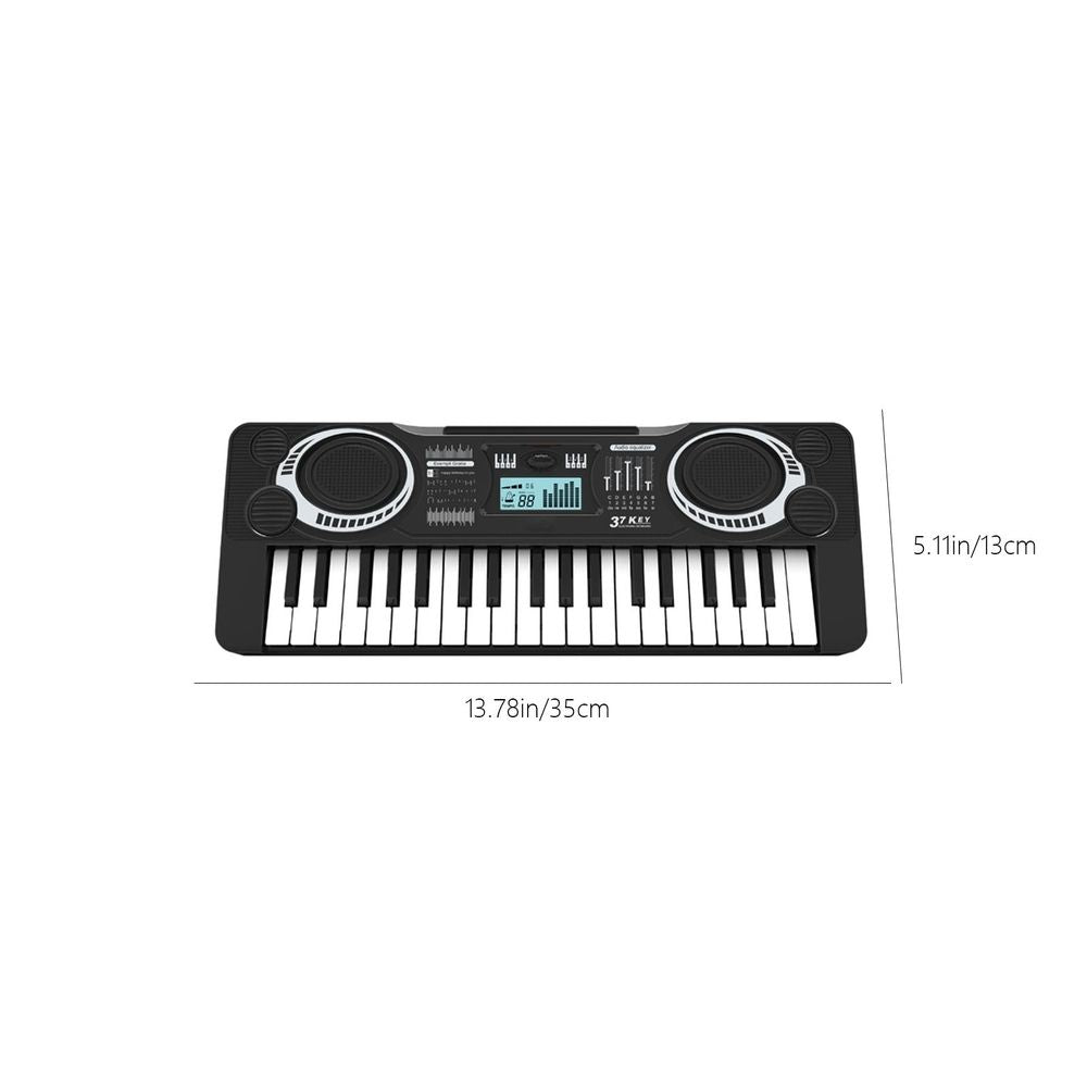 37 Keys Piano Keyboard, Electronic Digital Piano with Built-In Speaker Microphone, Portable Keyboard Gift Teaching for Beginners, Birthday Gift for Children