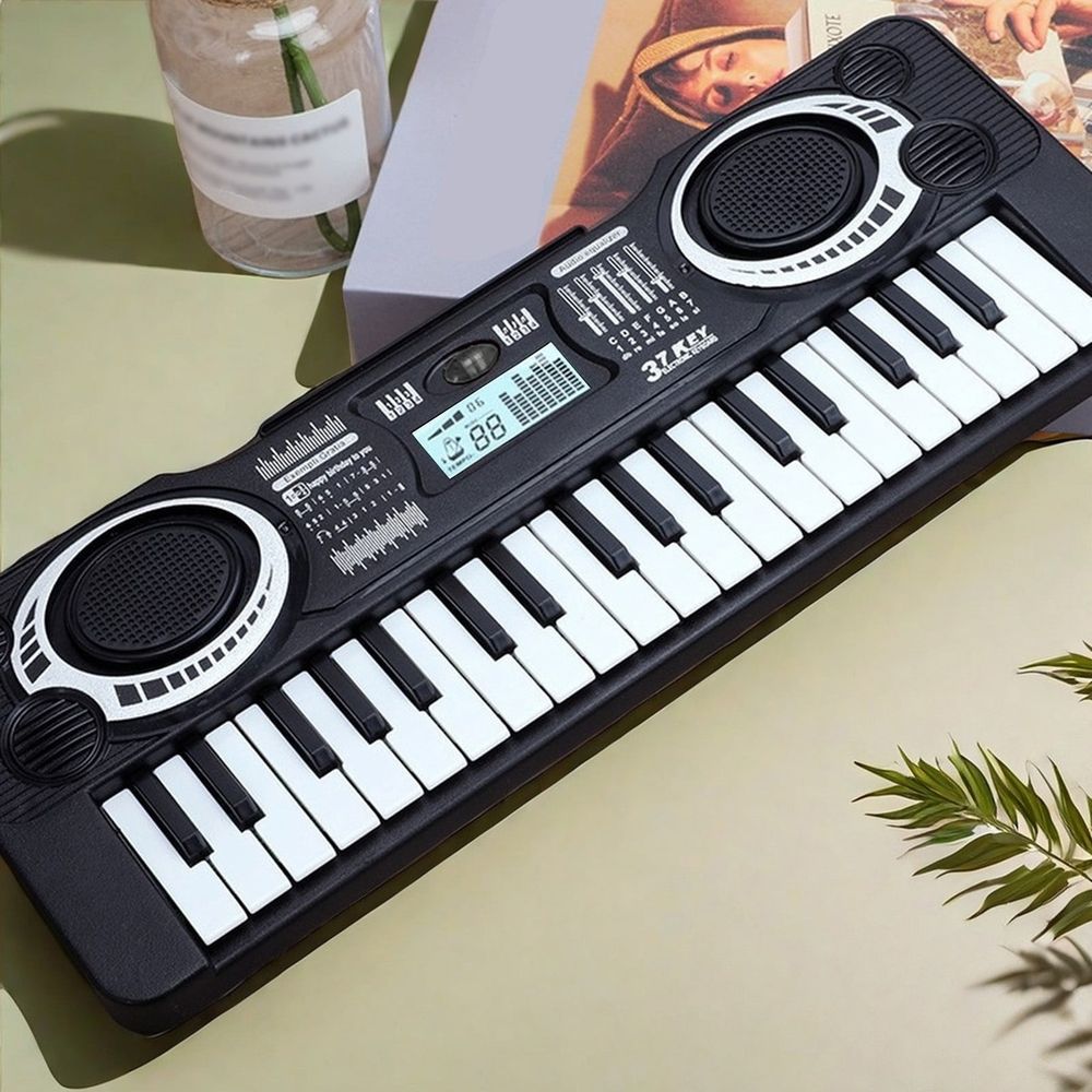 37 Keys Piano Keyboard, Electronic Digital Piano with Built-In Speaker Microphone, Portable Keyboard Gift Teaching for Beginners, Birthday Gift for Children