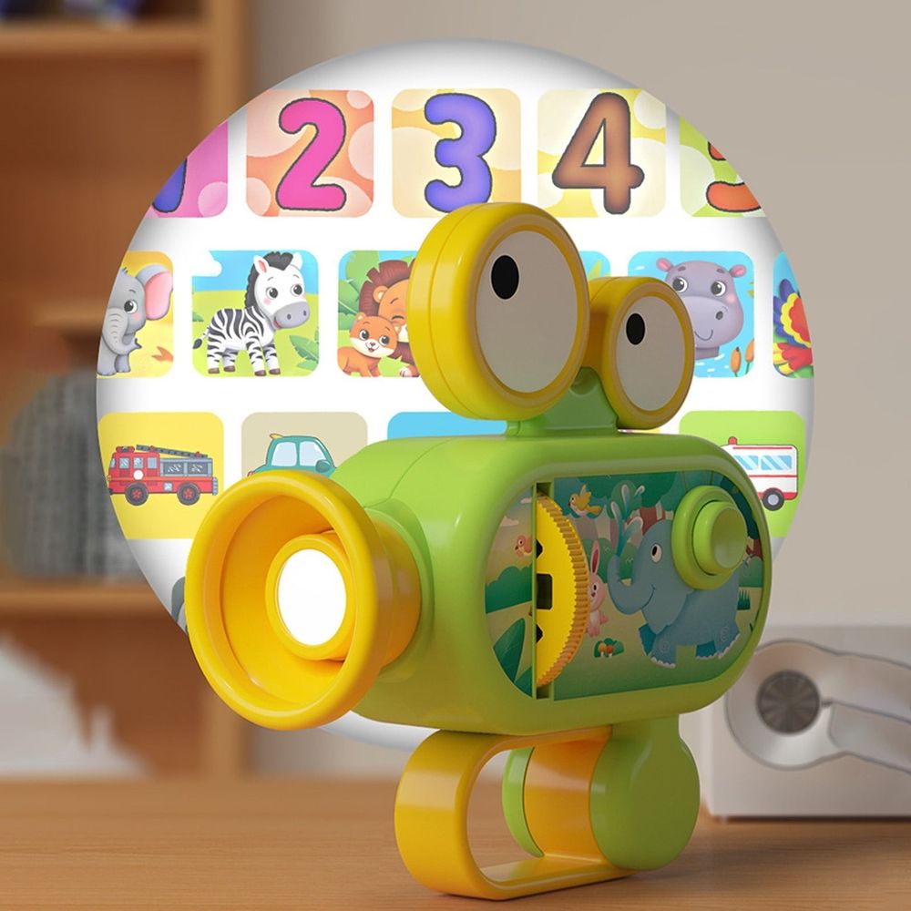Kids Projector Early Childhood Education Pattern Letters, Numbers, Animals, Colors Toy Luminous Projector Early Learning Toys Birthday Gifts for 4-12