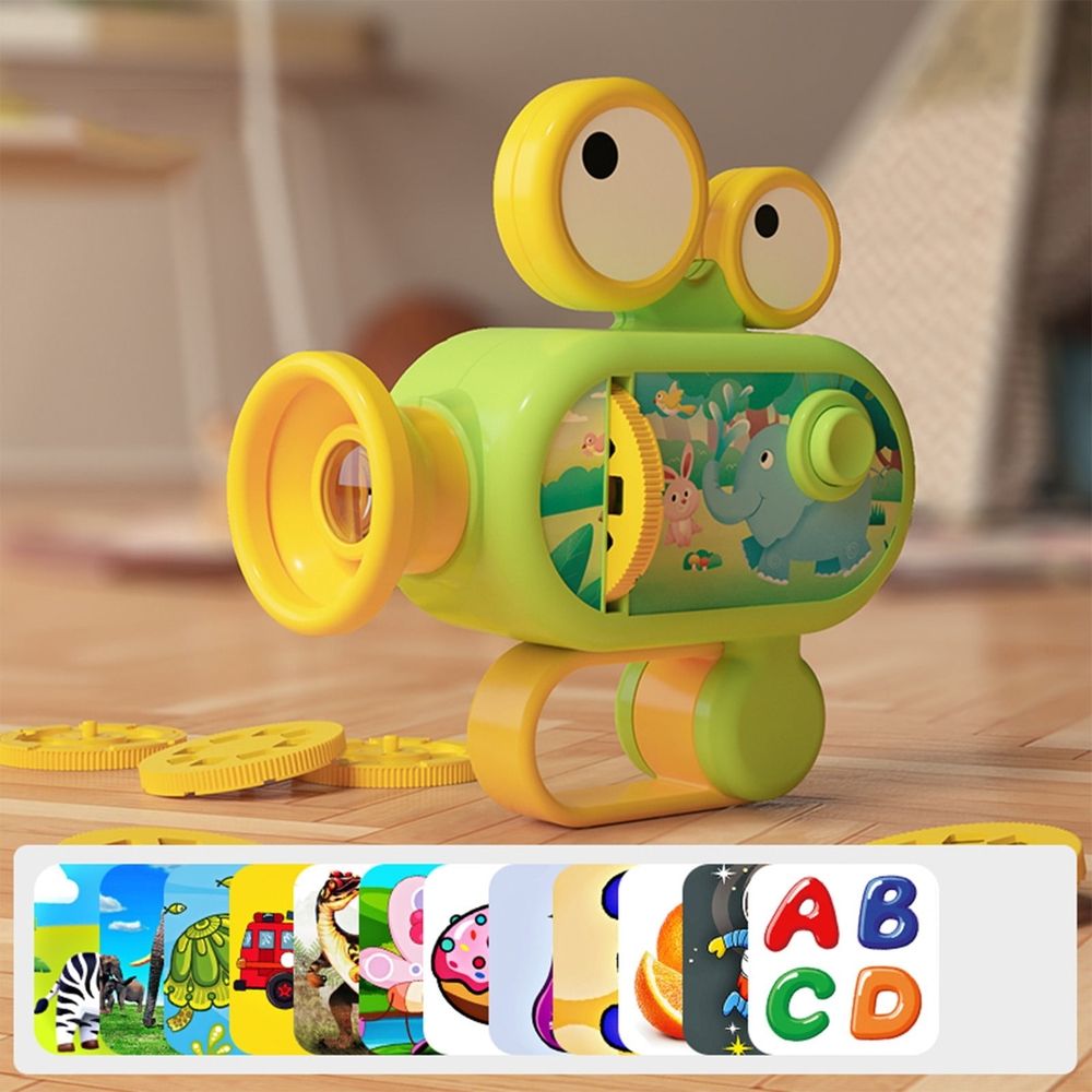 Kids Projector Early Childhood Education Pattern Letters, Numbers, Animals, Colors Toy Luminous Projector Early Learning Toys Birthday Gifts for 4-12