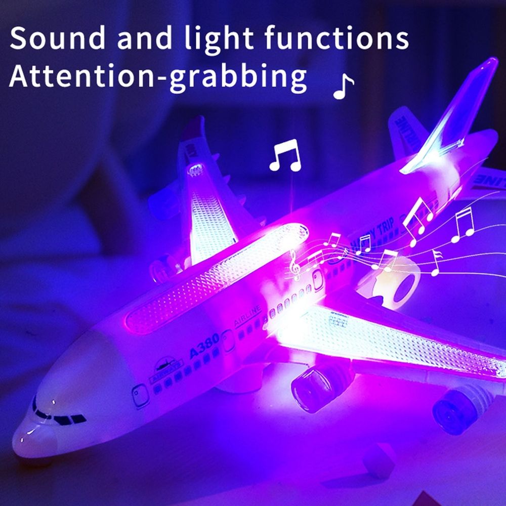 Airplane Toys for Kids, Bump and Go Action, Toddler Toy Plane with LED Flashing Lights and Sound, for Boys & Girls 3-12 Years Old