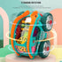 Dynamic Gear-Powered Car with Led Lights, Kids Transparent Luminous Toy Car, Bump and Go Toy Cars with Colorful Moving Gears, Suitable for Kids Aged 1-3 Years
