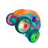 Dynamic Gear-Powered Car with Led Lights, Kids Transparent Luminous Toy Car, Bump and Go Toy Cars with Colorful Moving Gears, Suitable for Kids Aged 1-3 Years