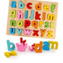 Wooden Alphabet Learning Puzzle Educational Learning Toys Wood ABC Peg Letters Puzzle Colorful Jigsaw Blocks Board for Toddler Kids Boy Girl