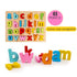 Wooden Alphabet Learning Puzzle Educational Learning Toys Wood ABC Peg Letters Puzzle Colorful Jigsaw Blocks Board for Toddler Kids Boy Girl
