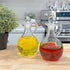 Glass Oil and Vinegar Cruets, Glass Oil and Vinegar Dispenser with Airtight Stopper, Glass Condiment Container for Homemade Oil, Salad Dressing