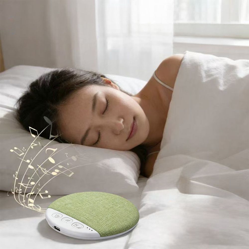 Bluetooth Pillow Speaker for Sleeping, Mini Portable Under Pillow Speaker with White Noise Timer Wireless Sleep Aid with Stereo Bass Private Sleep Headphones for Side Sleeper (Green)