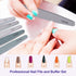 Nail File and Buffer Set, 6 Pcs Professional Nail File Kit for Acrylic and Natural Nails, Grit Soft Nail Filer Gel Nail Files