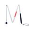 white Folding Walking Stick, Walking Stick, 124cm/48.8inch Portable Shockproof Guide Stick for the Blind