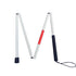 white Folding Walking Stick, Walking Stick, 124cm/48.8inch Portable Shockproof Guide Stick for the Blind