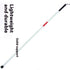 white Folding Walking Stick, Walking Stick, 124cm/48.8inch Portable Shockproof Guide Stick for the Blind