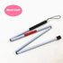 white Folding Walking Stick, Walking Stick, 124cm/48.8inch Portable Shockproof Guide Stick for the Blind