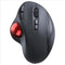 2.4G wireless Bluetooth dual-mode, Black red ergonomic trackball mouse, optical roller ball mouse, programmable mute button