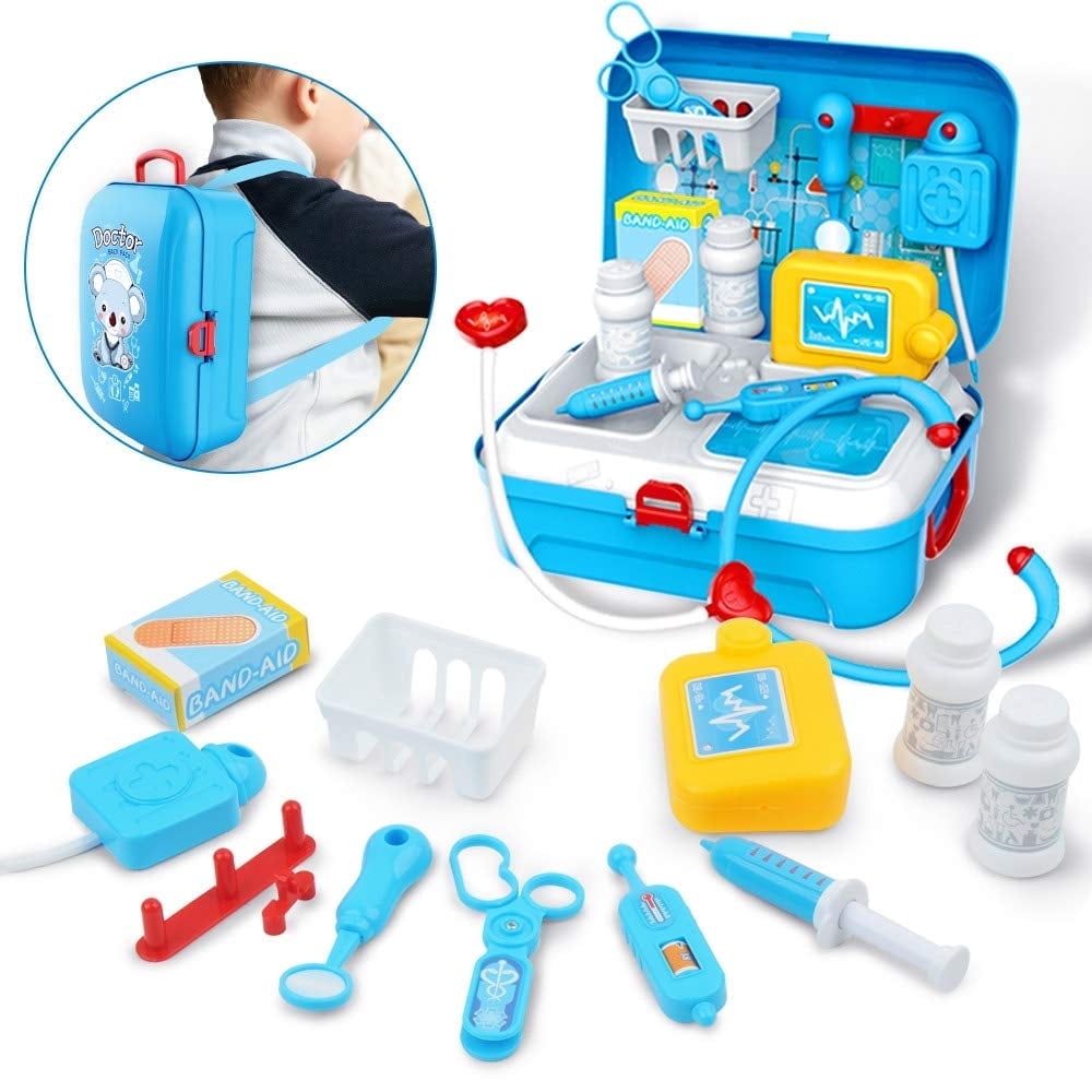 Doctor Kit for Kids,Pretend Medical Set Kids Toy Doctor Medical Playset Equipment 17Pcs Educational Doctor Toys for Toddler Boys Girls-1 Set