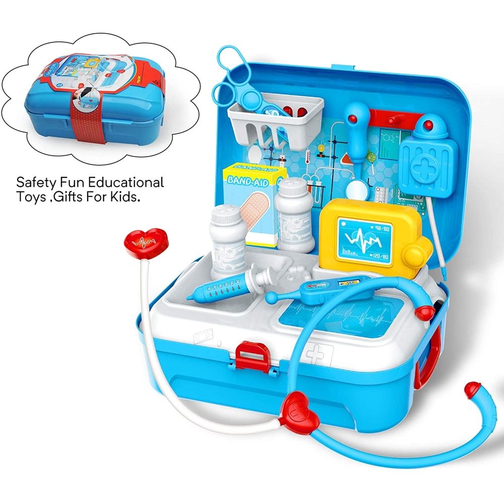 Doctor Kit for Kids,Pretend Medical Set Kids Toy Doctor Medical Playset Equipment 17Pcs Educational Doctor Toys for Toddler Boys Girls-1 Set