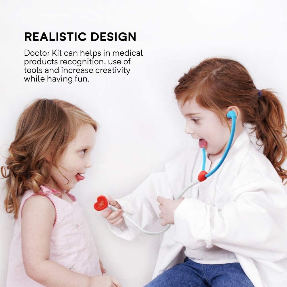 Doctor Kit for Kids,Pretend Medical Set Kids Toy Doctor Medical Playset Equipment 17Pcs Educational Doctor Toys for Toddler Boys Girls-1 Set