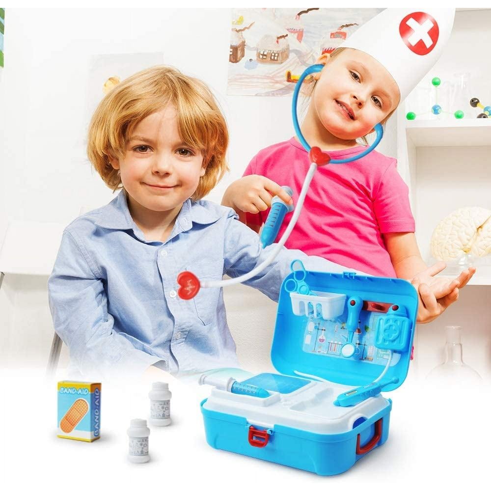 Doctor Kit for Kids,Pretend Medical Set Kids Toy Doctor Medical Playset Equipment 17Pcs Educational Doctor Toys for Toddler Boys Girls-1 Set
