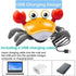 Orange Crawling Crab Baby Toys 6-12 Months,Fun Moving Infant Toys with Music Lights,Toy Gifts for Babies,Toddlers,Kids